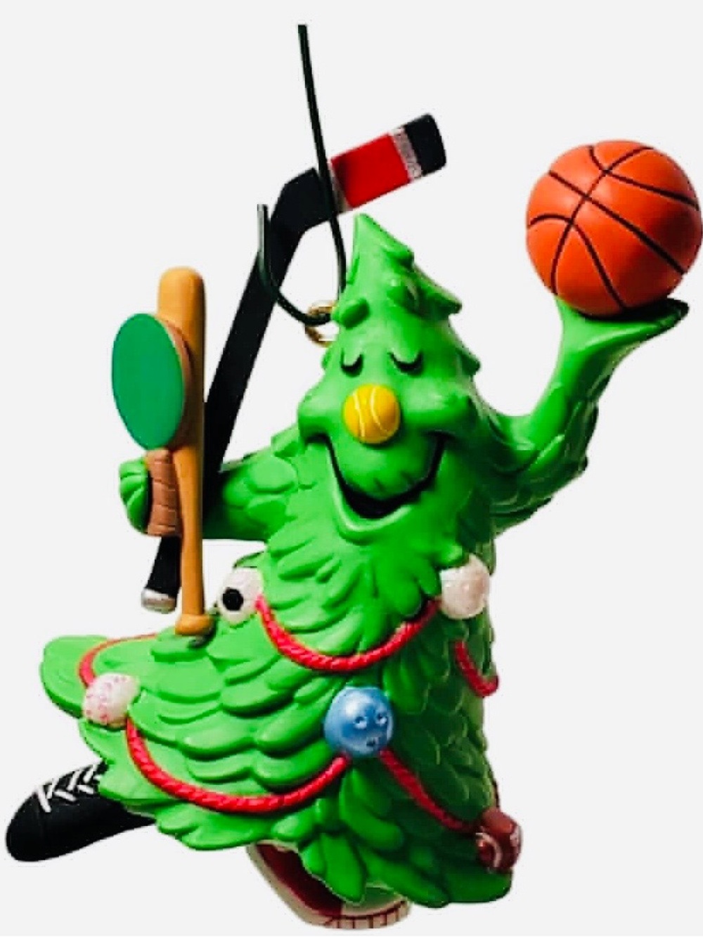 2000 Tree Guy KEEPSAKE the Label Green Sports Tree Ornament with Basketball